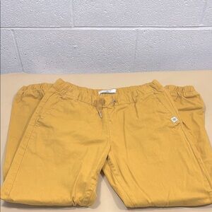 WT02 elastic waist and bottom Mustard Yellow Pants​​​​